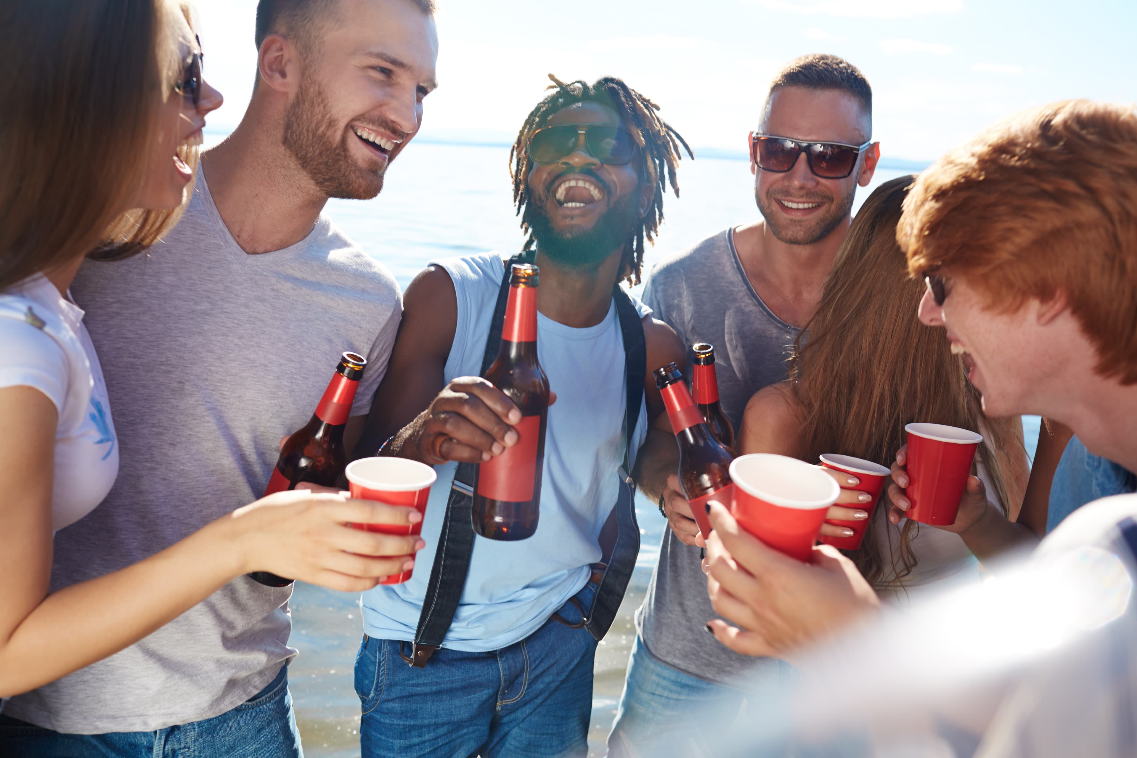 Friends celebrating